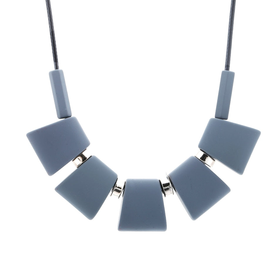 Charm your neck with these stunning geometric wooden blocks necklaces &amp; pendants! Crafted from Metal, they make a unique fashion statement. Experience the rope chain’s captivating look to ignite your ensemble!