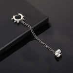 Hip Hop Goth Bangtan Boys Stud Earrings Fashion Leaf Cross Stainless Steel Pendant Earrings Jewelry for Men Women Jewelry