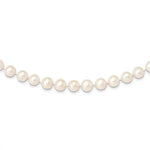 14 Karat Yellow Gold 9-10mm White Near Round Freshwater Cultured Pearl Necklace