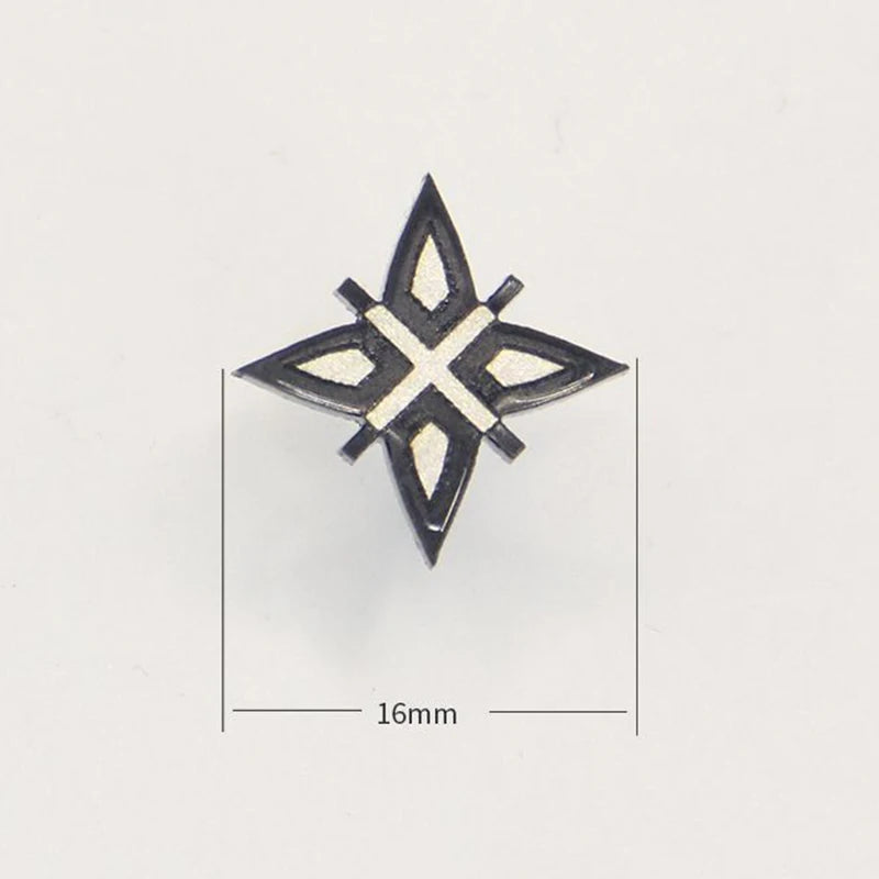 Game Genshin Impact Arlecchino Cosplay Earrings Women Fatui The Knave Ear Studs Clips Jewelry Accessories Gifts