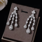 2025 New 4-piece Cubic Zirconia Bridal Wedding Set Dubai Women's Wedding Jewelry Set Nigeria Africa Necklace Earring Set