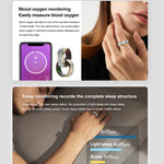 2024 Smart Ring Military Grade Titanium Steel Shell Health Monitoring IP68 & 3ATM Waterproof Multi-sport Modes For Android IOS