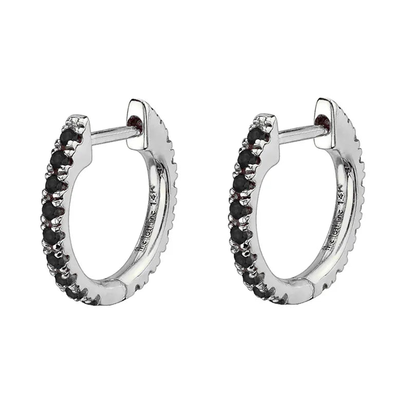  Gold Filled Hoop Drop Earrings Set for Women Ear Cuff Blue Zircon Enamel Dangle Earrings 2023 Fashion Jewelry Wholesale