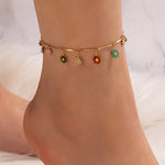 This anklet is a beautiful accessory that will complement any bohemian outfit, making it a must-have for those who appreciate unique and stylish jewelry pieces.