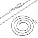 925 sterling silver necklace women, silver fashion jewelry Snake Chain 1mm Necklace 16 18 20 22 24"