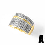 Fashion White Crystal Leopard Statement Rings for Women Copper Gold Plated Crossover Open Ring Jewelry Gift rigs89