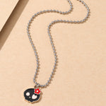 Multicolor Skull Head Pendant Necklace