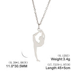Rhythmic Gymnastics Necklace Women Trend 2025 Gymnast Stainless Steel Jewelry BFF Dancer Girl Sport Accessories Mother Day Gift