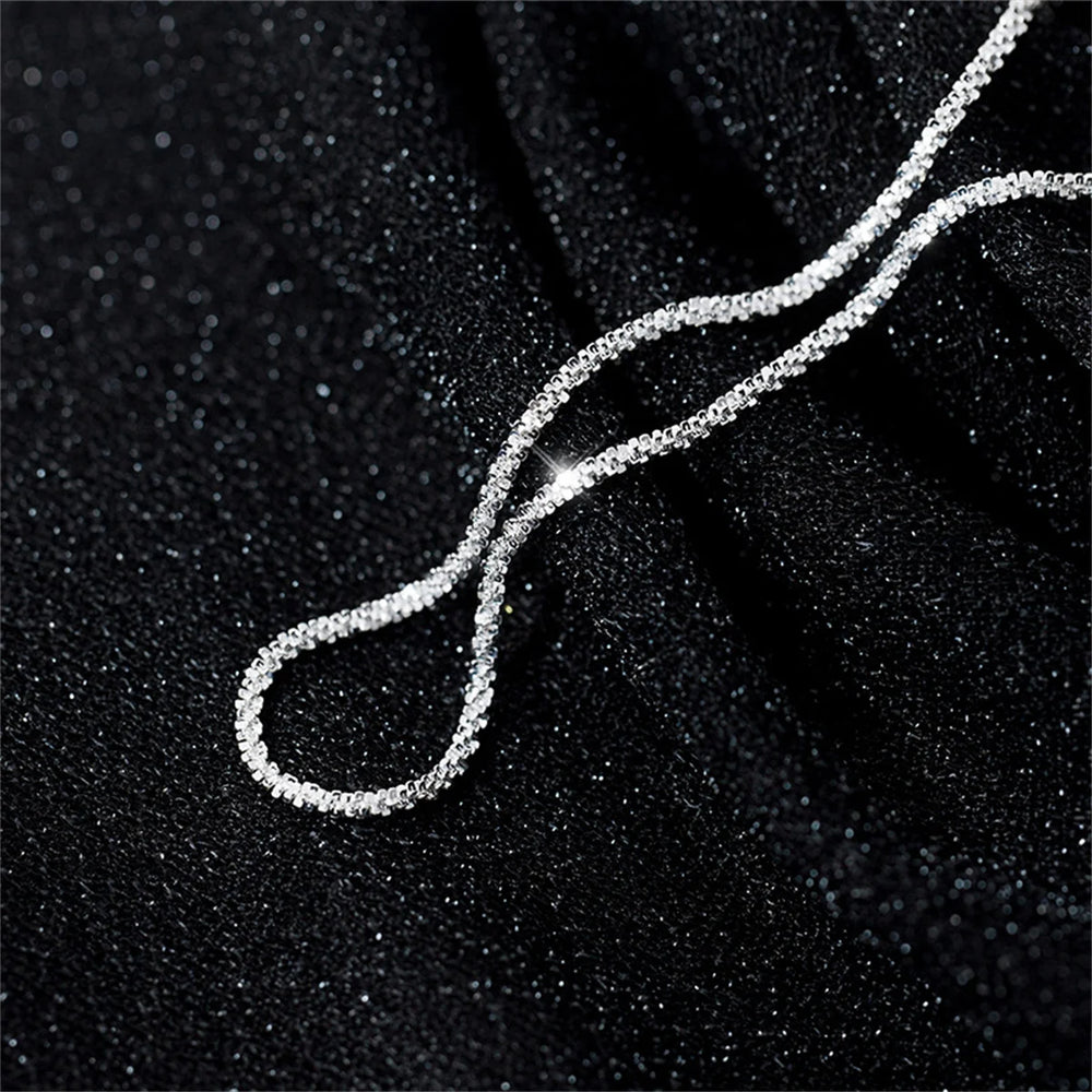 Sparkling Gold Color Silver Color Metal Chain Anklets For Women Temperament Light Luxury Shiny Ankle Bracelet Party Foot Jewelry