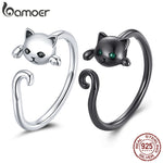 Cute Cat Simple S925 Sterling Silver Ring