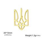 Lemegeton Ukraine National Emblem Brooch Stainless Steel Pin Falcon Badge Trident Suit Collar Pins New Year Valentine's Day Gift