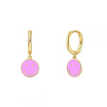  Gold Filled Hoop Drop Earrings Set for Women Ear Cuff Blue Zircon Enamel Dangle Earrings 2023 Fashion Jewelry Wholesale