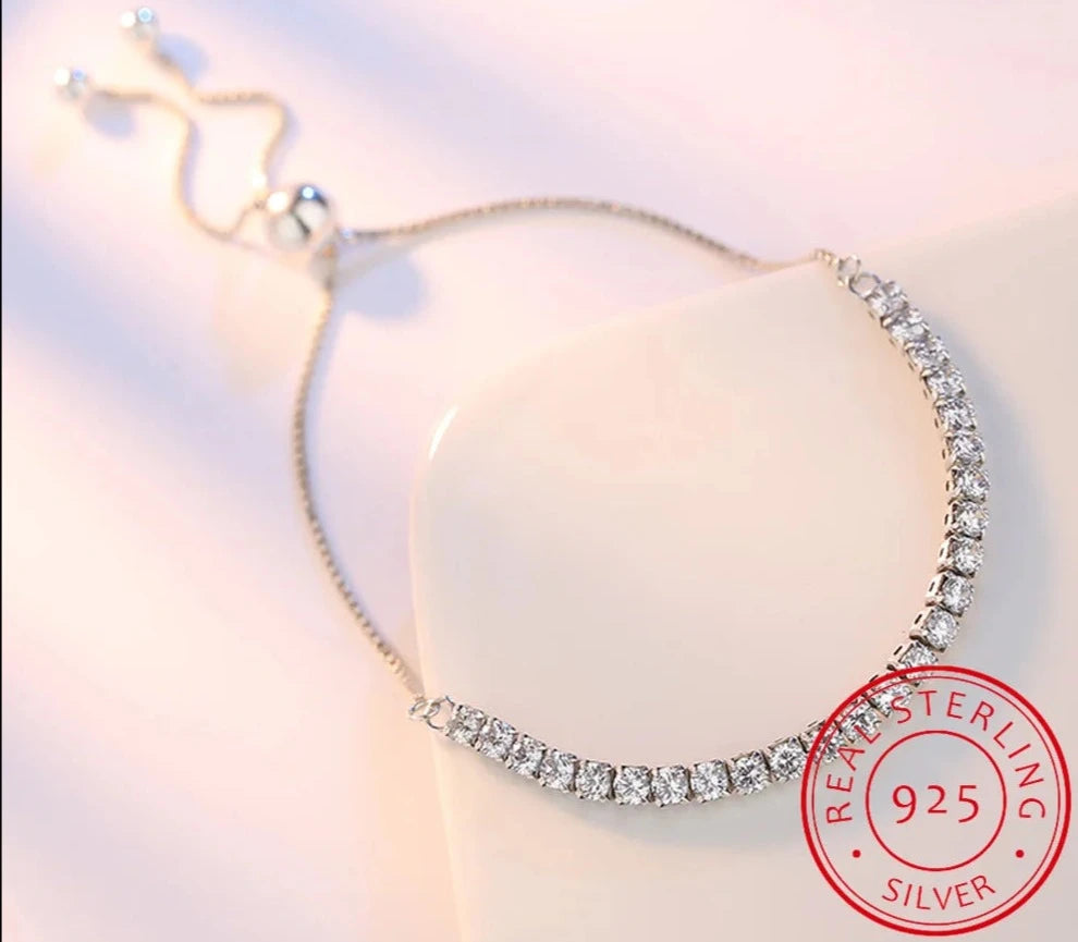 925 Sterling Silver Moissanite 1.3 Carat Bracelet Decoration Casual Fashion Light Luxury Niche Advanced Design Sense for Ladies