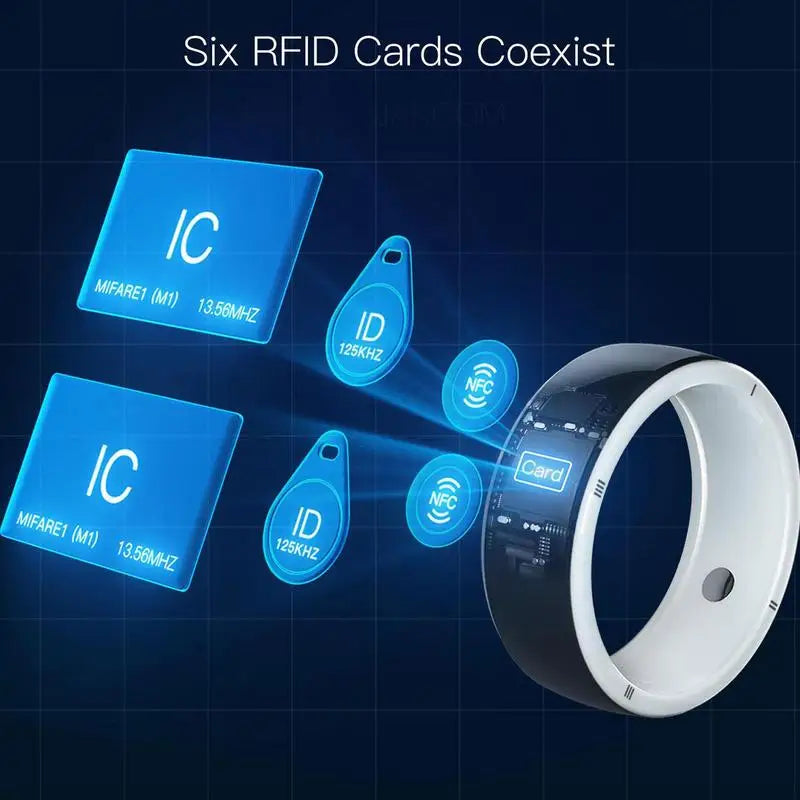 Ring Smart Ring 128GB Wireless Disk Sharing For Smartphone R5 Smart Ring With Build-in 6 RFID Cards 2 Health Stones