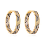 Leopard Print hoop Earrings rings necklace Fashion black white Cubic Zirconia women Geometric Jewelry set