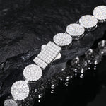 Unisex Full VVS1 Moissanite Round Bracelet 925 Silver Luxury For Women Bracelet Fine Jewelry