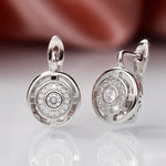 Huitan Unique Design Women's Earrings Rose Gold Color/Silver Color Luxury Bridal Wedding Earrings High Quality Jewelry Drop Ship