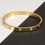 Stainless Steel Cuff Bracelets Bangles For Women Fashion Jewelry Charm Jewelry Accessories Crystal Bracelet love