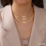 Stainless Steel Snake Chain Necklace for Women Men Minimalist Gold Color Choker Neck Chains 2025 Trend Jewelry Gift Hot