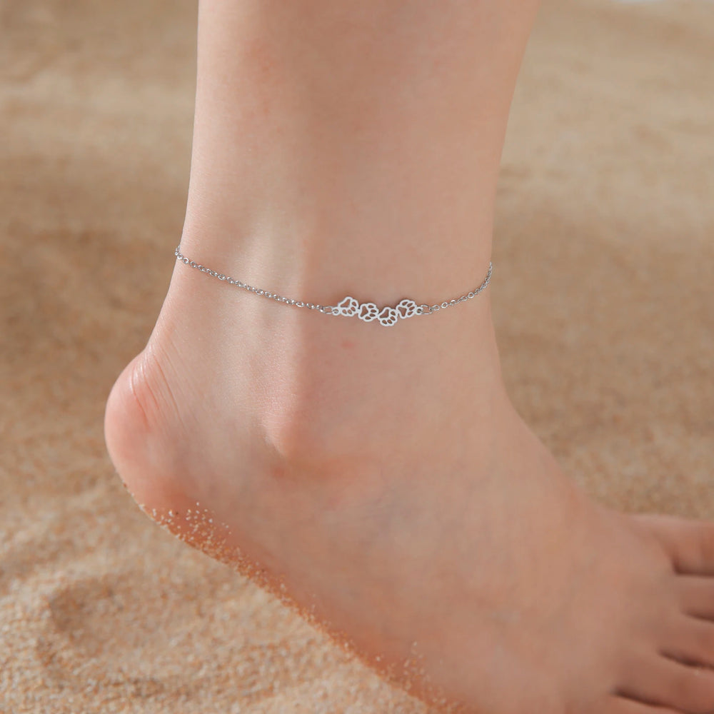 Cute Walking Cat Anklets for Women Stainless Steel Jewelry Foot Bracelet Fashion Summer Beach Accessories 2024