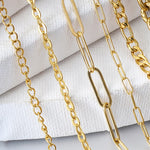 2Meters/1Meter Stainless Steel Chain High Quality Gold Color Chains for Bracelet Necklace Jewelry Making DIY Findings