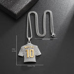 Discover the perfect accessory for soccer enthusiasts with the Lionel Messi Letter 10 Jersey Pendant Chain Necklace. This necklace is designed for men and boys who are passionate about football, making it an ideal gift for soccer fans. Show your support for Messi and add a stylish touch to your outfit with this football-themed jewelry accessory.