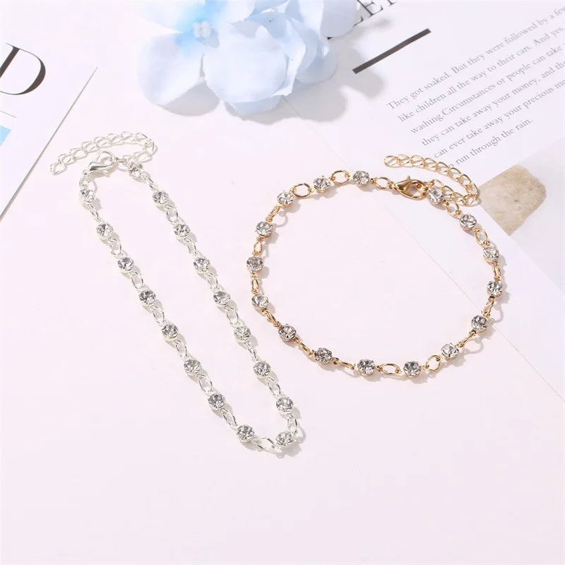 Crystal Bracelet for Women Magnet Ankle Bracelet Magnetic Therapy Ankle Bracelet Weight Loss Products Slimming Health Jewelry