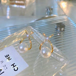 2025 New Inlaid Rhinestone Pearl Stud Earrings Women Personality Fashion Unique Design Earrings Wedding Jewelry Birthday Gift