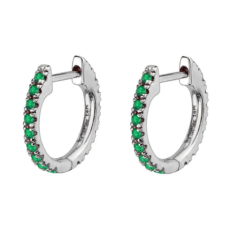  Gold Filled Hoop Drop Earrings Set for Women Ear Cuff Blue Zircon Enamel Dangle Earrings 2023 Fashion Jewelry Wholesale