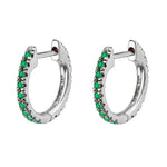  Gold Filled Hoop Drop Earrings Set for Women Ear Cuff Blue Zircon Enamel Dangle Earrings 2023 Fashion Jewelry Wholesale