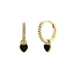  Gold Filled Hoop Drop Earrings Set for Women Ear Cuff Blue Zircon Enamel Dangle Earrings 2023 Fashion Jewelry Wholesale