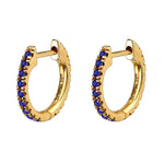  Gold Filled Hoop Drop Earrings Set for Women Ear Cuff Blue Zircon Enamel Dangle Earrings 2023 Fashion Jewelry Wholesale