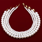 6/8/10/12mm 1 Set Of ABS Pearl Ear Clip French Pearl Necklace 42cm Clavicle Chain Jewelry Set 2023 New Earring Trend