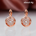 Huitan Unique Design Women's Earrings Rose Gold Color/Silver Color Luxury Bridal Wedding Earrings High Quality Jewelry Drop Ship