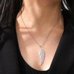 2025 Seraph Angel Wing Pendant Necklace for Women Stainless Steel Gold Color Choker Chain Necklace Fashion Jewelry Gifts
