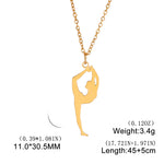 Rhythmic Gymnastics Necklace Women Trend 2025 Gymnast Stainless Steel Jewelry BFF Dancer Girl Sport Accessories Mother Day Gift