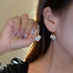 Gold Geometric Round Earrings