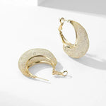 Minimalist Wire Mesh Zircon Round Hoop Earring for Women Unique Gold Color Loop Statement Party Jewelry LOVE Christmas Gift