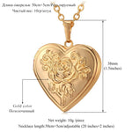 Heart Frame Memory Locket Pendant Necklace