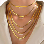 316L Stainless Steel Snake Chain Necklace for Women Men Gold Color Herringbone Choker Neck Chains 2023 Trend Jewelry Gift Hot