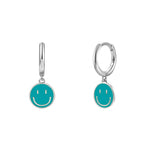  Gold Filled Hoop Drop Earrings Set for Women Ear Cuff Blue Zircon Enamel Dangle Earrings 2023 Fashion Jewelry Wholesale