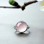 The exquisite elegance of our luxury natural stone ring collection. Crafted with genuine solid silver 925, our designer jewelry features a stunning rose quartz centerpiece. Elevate your style with our fine jewelry rings, perfect for women seeking a touch of sophistication and beauty.