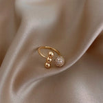 Rings For Women Irregular Hollow Opening Stainless Steel Gold Color Geometric Rings Fashion Simple Party Christmas Jewelry Gifts