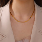 Stainless Steel Snake Chain Necklace for Women Men Minimalist Gold Color Choker Neck Chains 2025 Trend Jewelry Gift Hot
