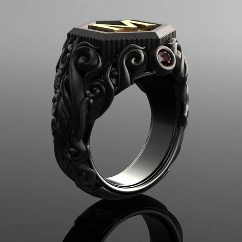 Classic Retro Black Ring