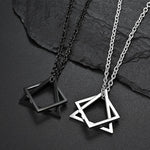 Geometry Square Triangle Pendant Necklace