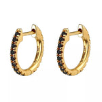 Gold Filled Hoop Drop Earrings Set for Women Ear Cuff Blue Zircon Enamel Dangle Earrings 2023 Fashion Jewelry Wholesale