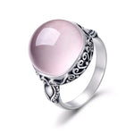 The exquisite elegance of our luxury natural stone ring collection. Crafted with genuine solid silver 925, our designer jewelry features a stunning rose quartz centerpiece. Elevate your style with our fine jewelry rings, perfect for women seeking a touch of sophistication and beauty.