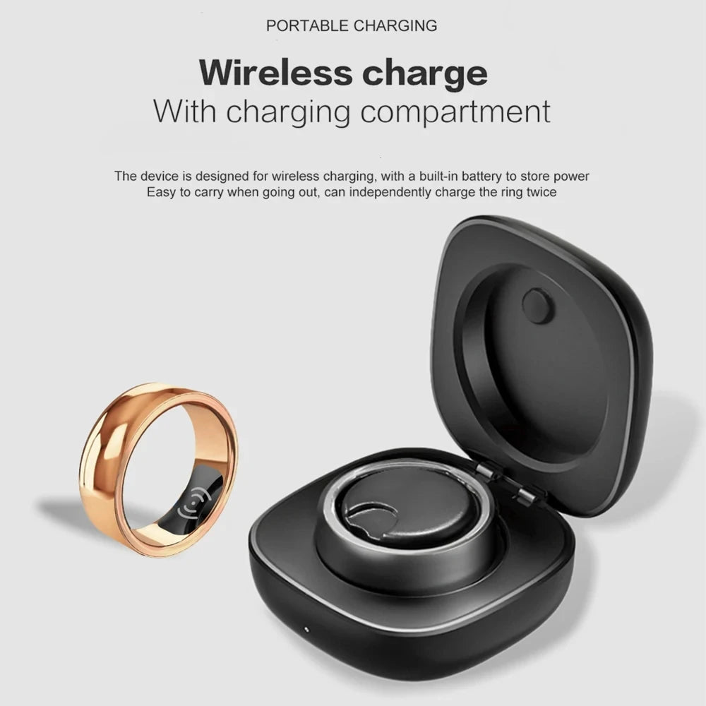 Enhance your fitness journey with the Smart Ring Activity Fitness Tracker, a stylish finger ring compatible with both IOS and Android devices. This innovative device not only monitors your heart rate, sleep patterns, blood oxygen levels, and blood pressure, but also makes for a perfect gift for women who value their health and well-being.