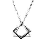 Geometry Square Triangle Pendant Necklace